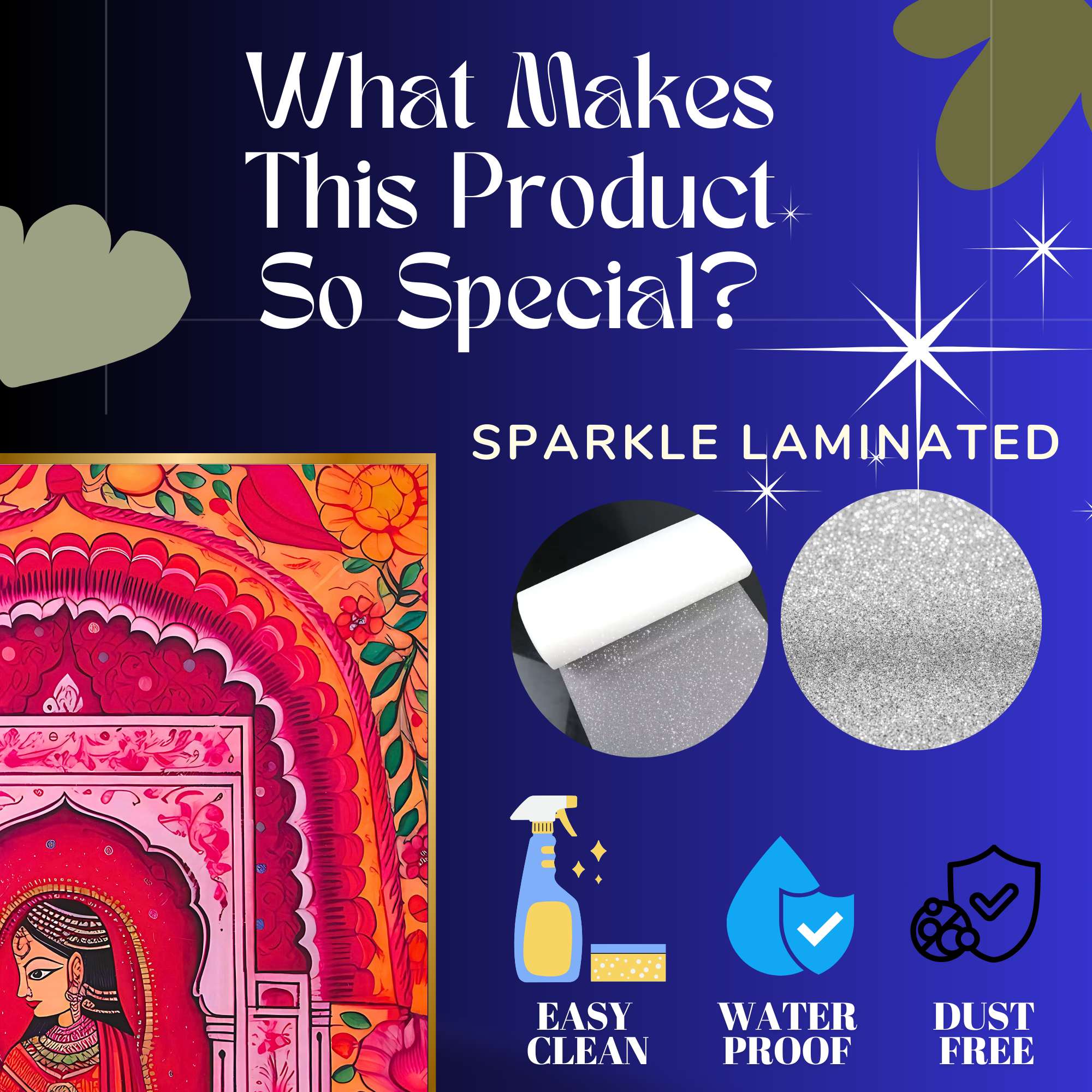 Set of Six Wall Paintings for Wall Dacoration Golden Framed Wall Paintings for Living Room & Bedroom Wall Art for Home Decoration & Office Wall Décor (13x10 inch CH-GD6-4) - Image 4