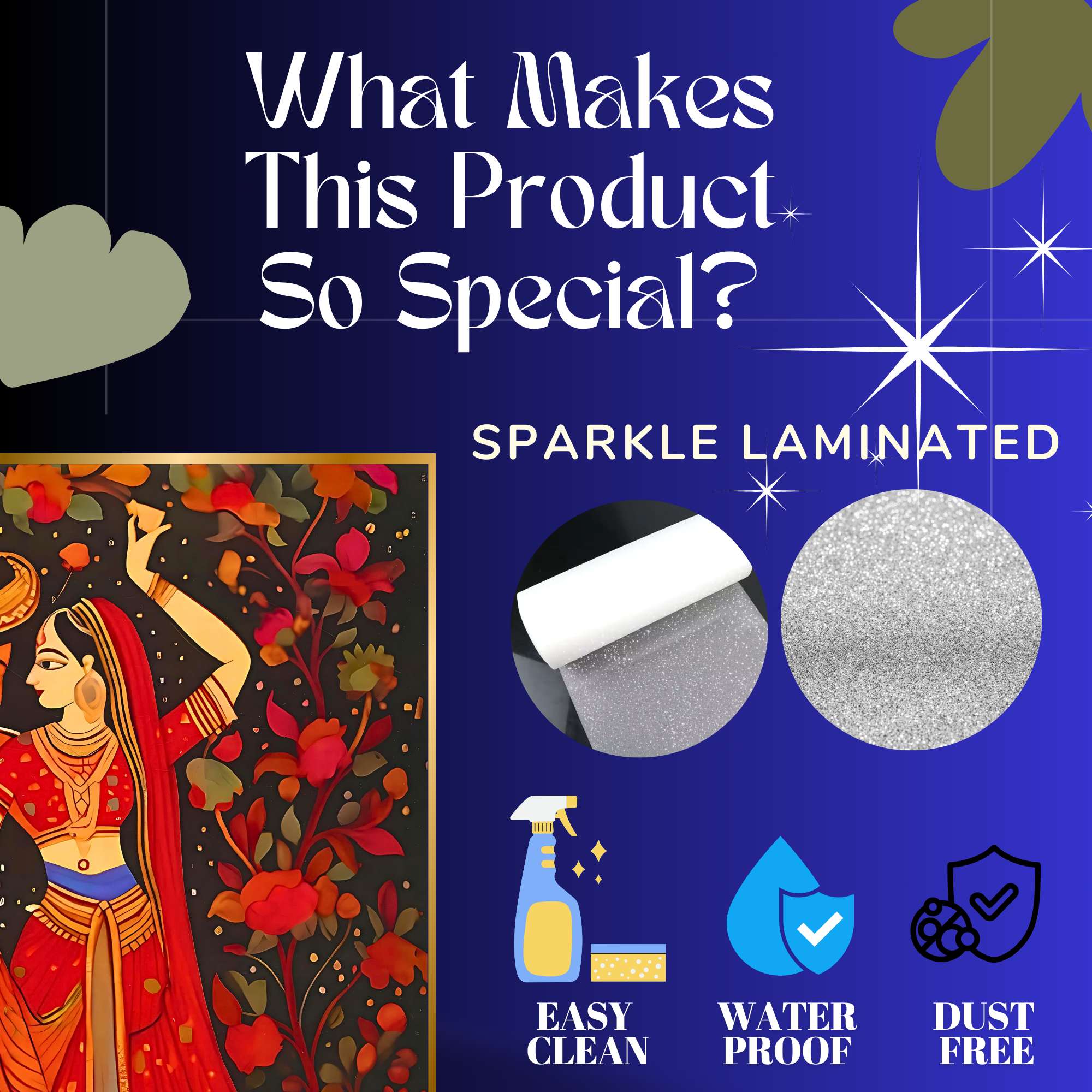 Set of Six Wall Paintings for Wall Dacoration Golden Framed Wall Paintings for Living Room & Bedroom Wall Art for Home Decoration & Office Wall Décor (13x10 inch CH-GD6-11) - Image 3