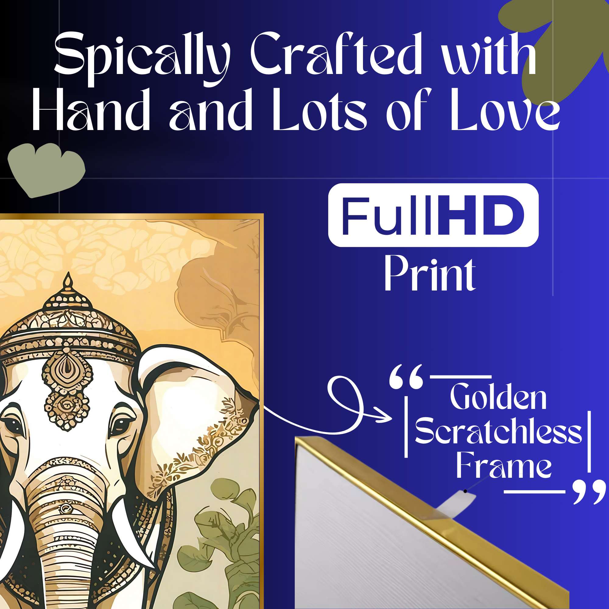 Set of Six Wall Paintings for Wall Dacoration Golden Framed Wall Paintings for Living Room & Bedroom Wall Art for Home Decoration & Office Wall Décor (13x10 inch CH-GD6-8) - Image 4